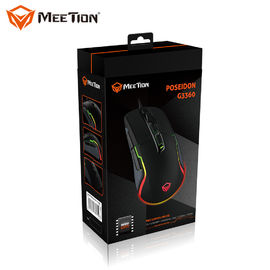 MeeTion POSEIDON G3360 Yüksek 12000 DPI Pro Marco Optik Kablolu Işık Işık Kablosu Fare Elektronik Oyun Oyun Fare