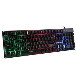 MEETION Hot Sales RGB Rainbow Backlit Membrane Gaming Keyboard with Metal Base