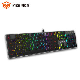 MEETION MK80 Latest Technology Manufacturer Thin Usb Led Light Backlight Rgb Metal Keyboard For Gamer Keyboard
