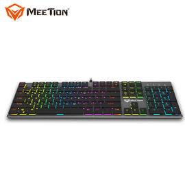 MEETION MK80 Latest Technology Manufacturer Thin Usb Led Light Backlight Rgb Metal Keyboard For Gamer Keyboard