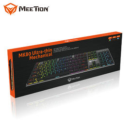 MEETION MK80 Latest Technology Manufacturer Thin Usb Led Light Backlight Rgb Metal Keyboard For Gamer Keyboard
