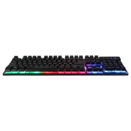 MEETION Hot Sales RGB Rainbow Backlit Membrane Gaming Keyboard with Metal Base