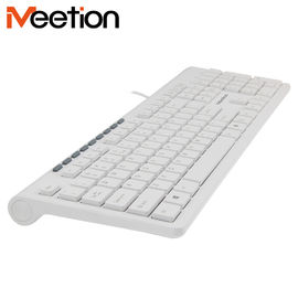 MeeTion K842M Shenzhen Manufacturing 104 Chocolate Keys Silent Azerty White Ultra Thin Flat Slim Computer Office Keyboard